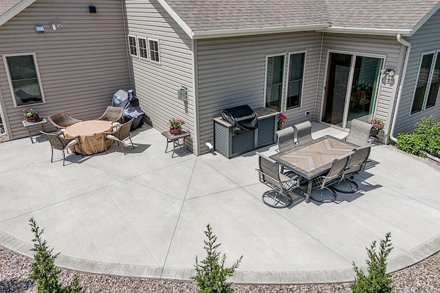 4140 N Prairie Rose Ln, Appleton, WI 54913 - view of patio featuring outdoor dining space and grilling area