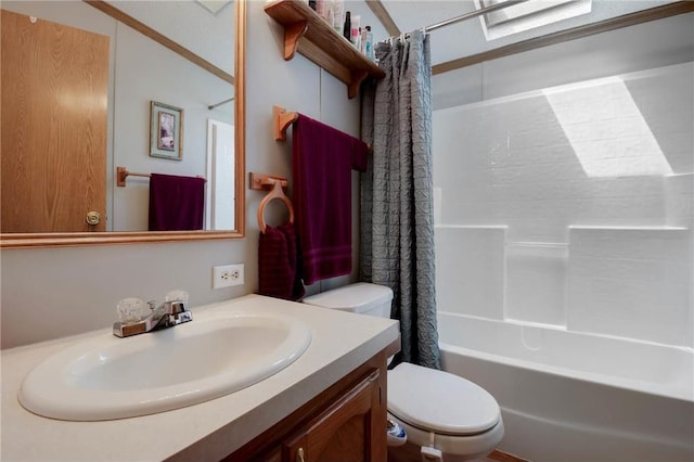 635 S 6th St, Barron, WI 54812 - bathroom featuring vanity and shower / bath combo with shower curtain
