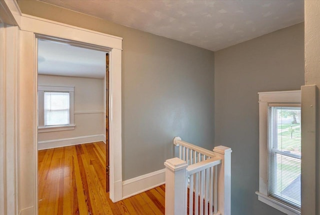 31 Elm St, Fort Atkinson, WI 53538 - hallway featuring an upstairs landing and wood finished floors