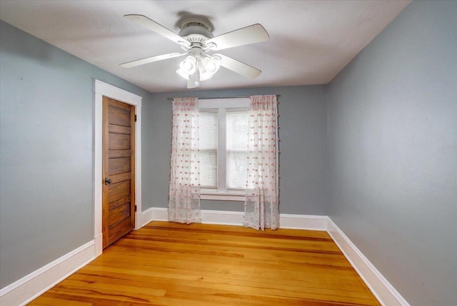 31 Elm St, Fort Atkinson, WI 53538 - empty room featuring light wood-type flooring and a ceiling fan