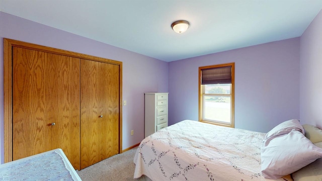 201 N 6th St, Colby, WI 54421 - carpeted bedroom with a closet and baseboards