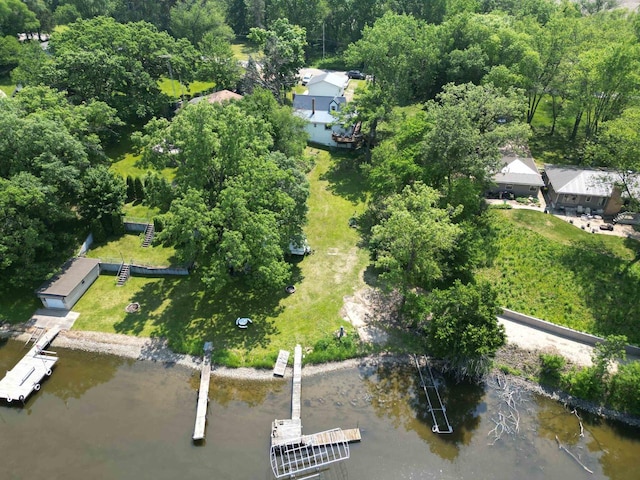 9317 N Arrowhead Shores Rd, Edgerton, WI 53534 - aerial overview of property's location featuring a large body of water