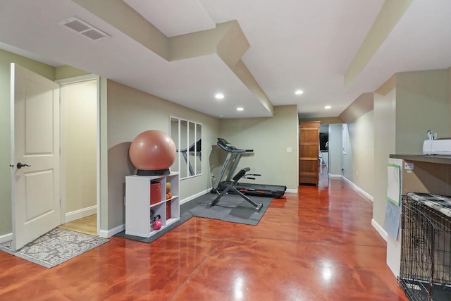 329 S Stone Ridge Dr, Lake Geneva, WI 53147 - exercise area with recessed lighting and baseboards