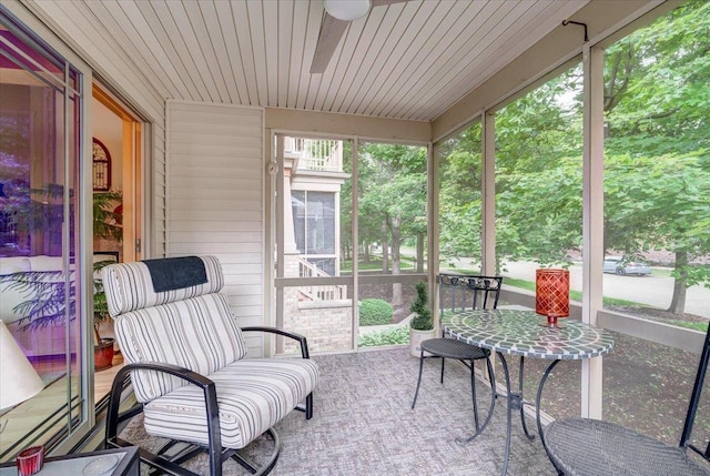 14 Wood Brook Way, Fitchburg, WI 53711 - sunroom with a ceiling fan