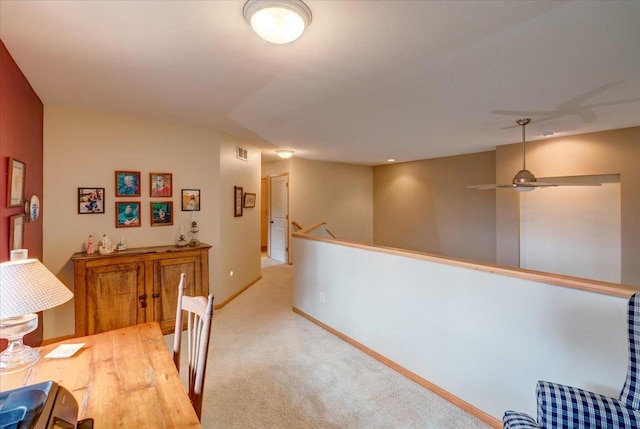 14 Wood Brook Way, Fitchburg, WI 53711 - hallway with light carpet and an upstairs landing