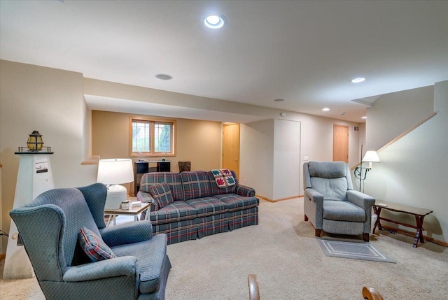 14 Wood Brook Way, Fitchburg, WI 53711 - living area with carpet floors and recessed lighting