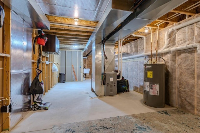 8810 Hinner Springs Dr, Weston, WI 54476 - unfinished basement with water heater and heating unit