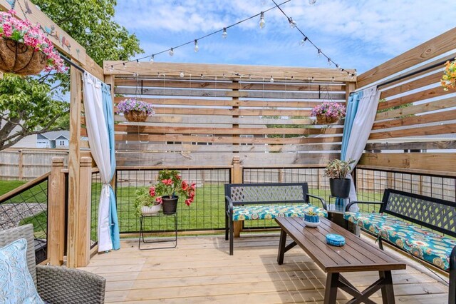 8810 Hinner Springs Dr, Weston, WI 54476 - wooden deck with outdoor lounge area