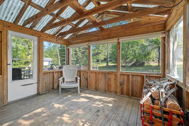 N11134 Nelson Rd, Athelstane, WI 54104 - sunroom with lofted ceiling