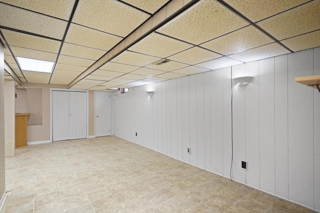 8074 48th Ave, Kenosha, WI 53142 - finished below grade area with a paneled ceiling