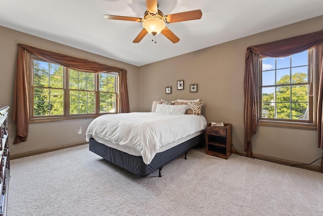 6507 Willow Ct, Waterford, WI 53185 - bedroom with carpet floors and a ceiling fan