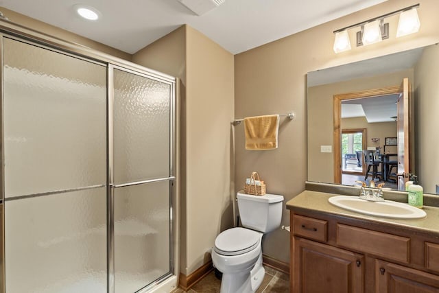 6507 Willow Ct, Waterford, WI 53185 - full bath featuring a stall shower and vanity