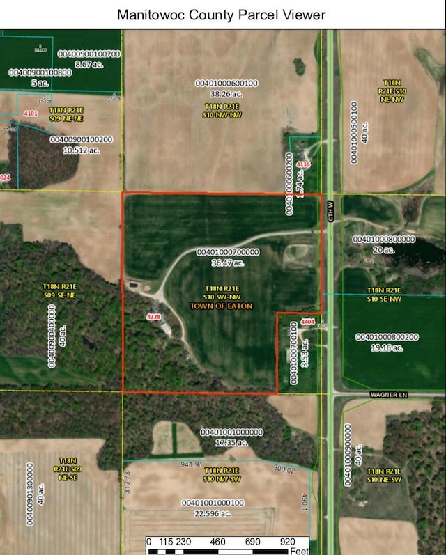 4228 County Hwy W, Valders, WI 54245 - map of property location