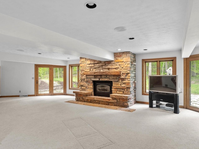 4228 County Hwy W, Valders, WI 54245 - unfurnished living room featuring carpet