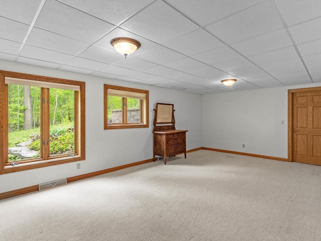 4228 County Hwy W, Valders, WI 54245 - unfurnished room featuring light carpet and a drop ceiling