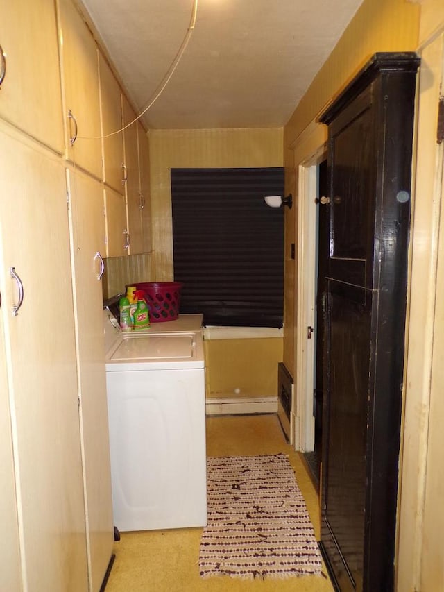 208 S Walker St, Wautoma, WI 54982 - laundry area with cabinet space and washing machine and dryer