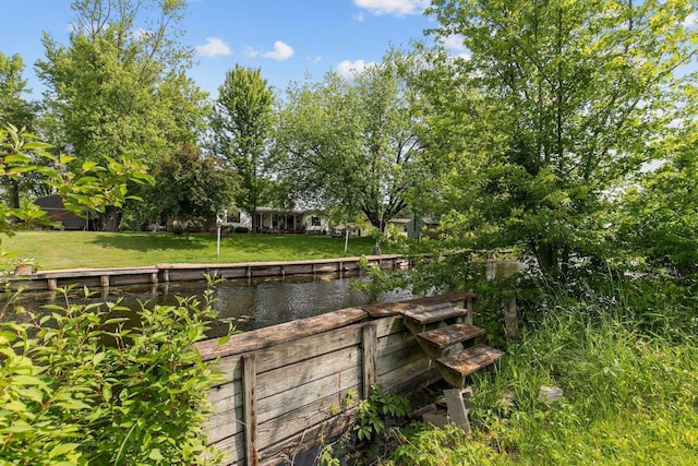 8950 Pine Ln, Fremont, WI 54940 - view of yard with a water view
