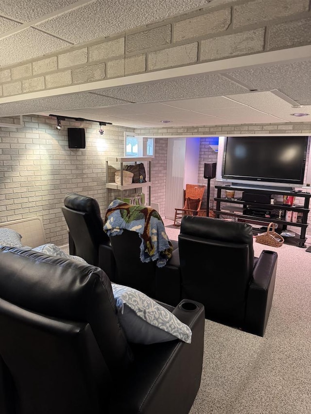 600 Forest Ave, Fond Du Lac, WI 54935 - home theater room with carpet flooring