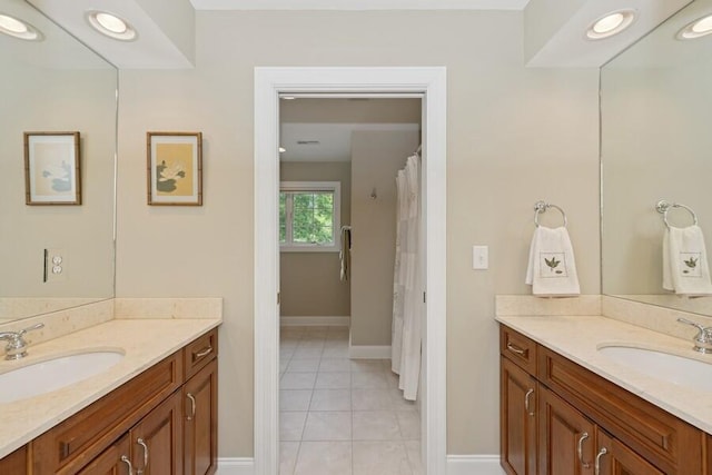 N1760 W Valley Park Rd, Lake Geneva, WI 53147 - full bathroom with tile patterned flooring and two vanities