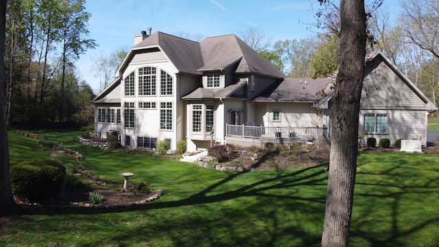 N1760 W Valley Park Rd, Lake Geneva, WI 53147 - back of property featuring a yard and a chimney