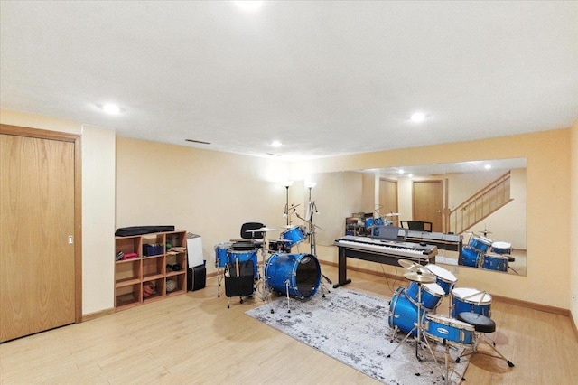 26 Maple Valley Ct, Madison, WI 53719 - game room with wood finished floors and recessed lighting