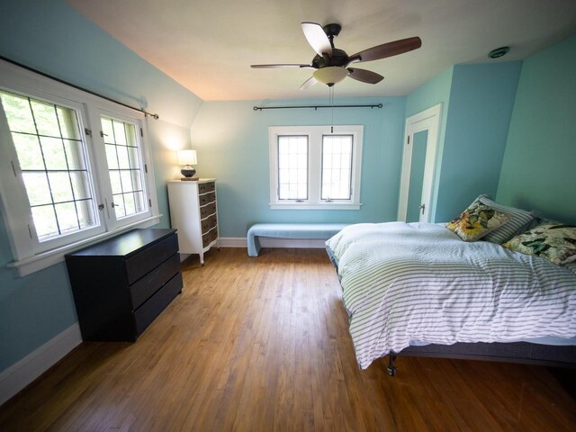 2544 N 91st St, Wauwatosa, WI 53226 - bedroom with wood finished floors and a ceiling fan