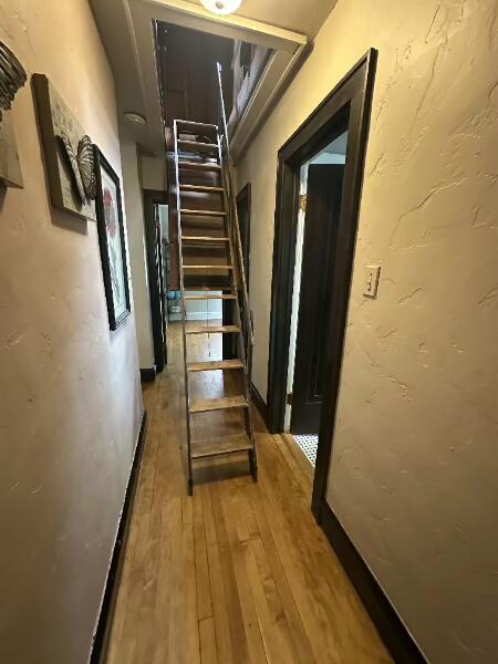 2544 N 91st St, Wauwatosa, WI 53226 - hall featuring hardwood / wood-style floors and stairs