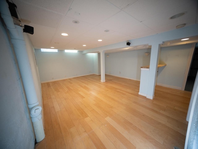 2544 N 91st St, Wauwatosa, WI 53226 - finished basement featuring light wood finished floors, recessed lighting, and a drop ceiling