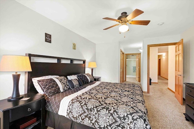 2015-1 S Czech Ct Unit 1201, Arkdale, WI 54613 - carpeted bedroom featuring ceiling fan and baseboards