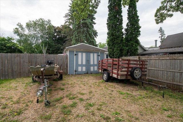 158 S State St, Berlin, WI 54923 - fenced backyard featuring a storage unit