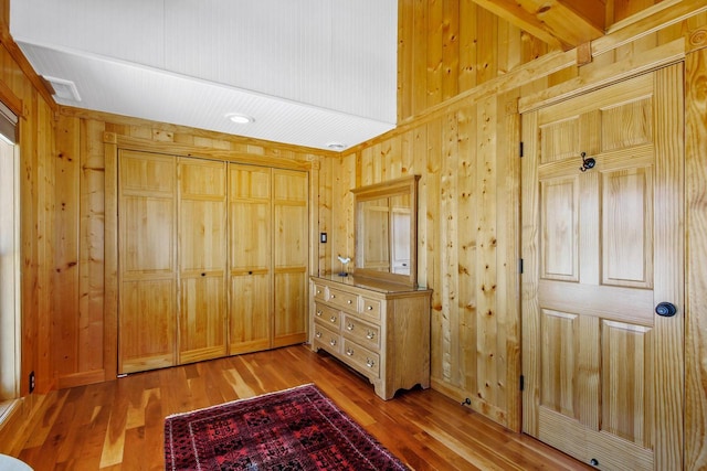 W5374 Westshore Dr, Elkhorn, WI 53121 - foyer with wood walls and wood finished floors