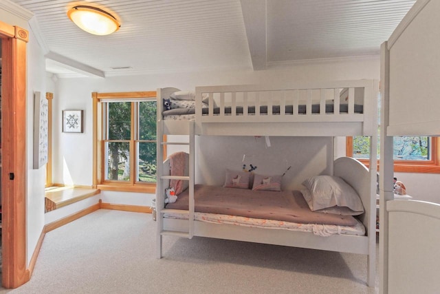 W5374 Westshore Dr, Elkhorn, WI 53121 - bedroom with carpet flooring and beam ceiling