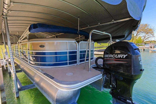 W5374 Westshore Dr, Elkhorn, WI 53121 - dock area featuring boat lift