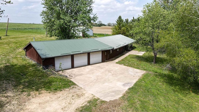 774 Enloe Rd, Rewey, WI 53580 - detached garage with a view of countryside