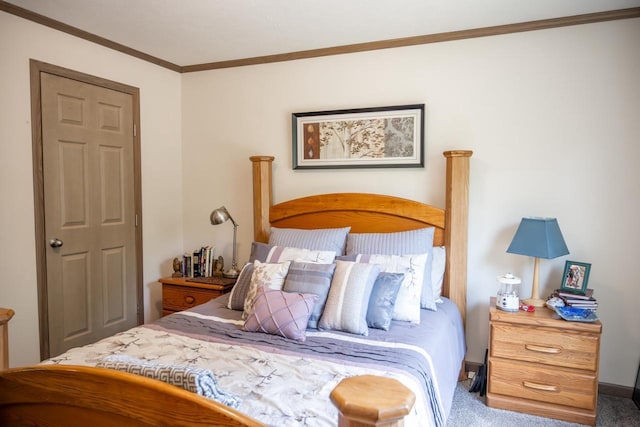 W5671 8th St, Necedah, WI 54646 - bedroom featuring ornamental molding and carpet