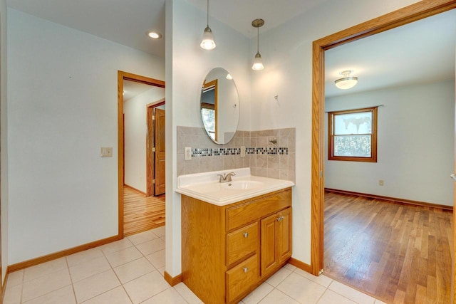 6592 Whalen Rd, Verona, WI 53593 - bathroom featuring plenty of natural light, vanity, and tile patterned flooring