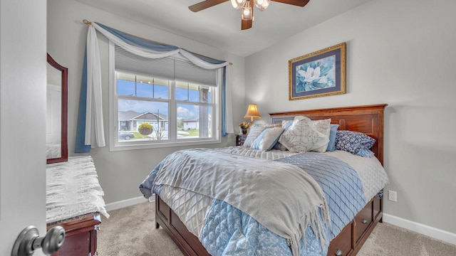 2824 Granite Ct, Sheboygan, WI 53081 - bedroom featuring light carpet and ceiling fan