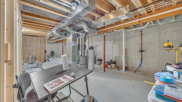 2824 Granite Ct, Sheboygan, WI 53081 - unfinished basement featuring gas water heater