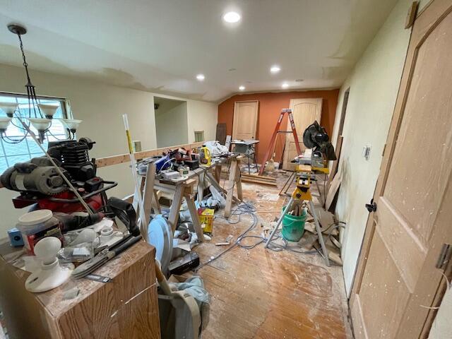 23826 18th St, Union Grove, WI 53182 - miscellaneous room with recessed lighting and light wood finished floors