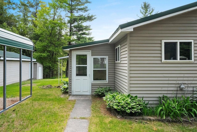W9173 W 10th Rd, Pound, WI 54161 - property entrance with a lawn