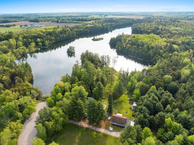 W9173 W 10th Rd, Pound, WI 54161 - aerial view of a large body of water and a forest