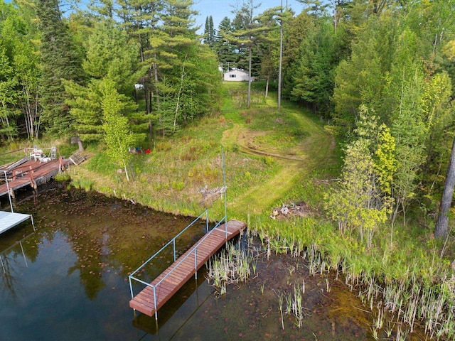 W9173 W 10th Rd, Pound, WI 54161 - dock featuring a water view