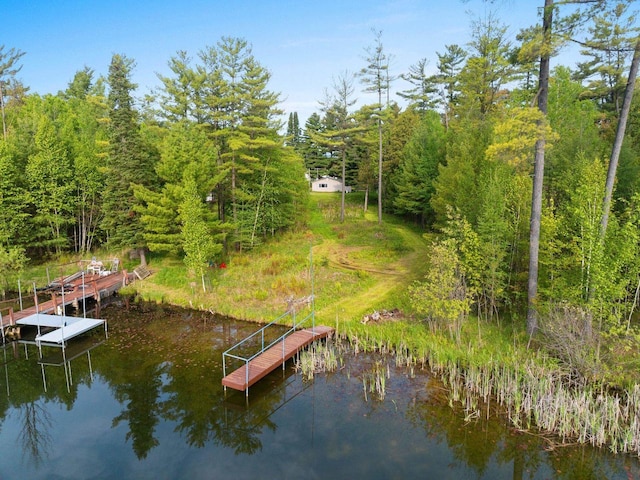 W9173 W 10th Rd, Pound, WI 54161 - dock with a water view