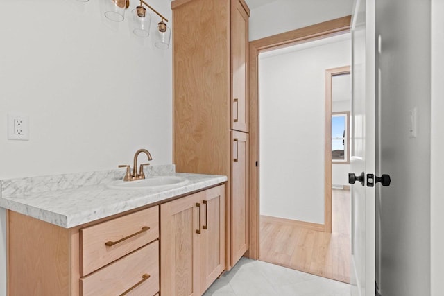 399 Battery Ave, De Pere, WI 54115 - bathroom with vanity and tile patterned floors