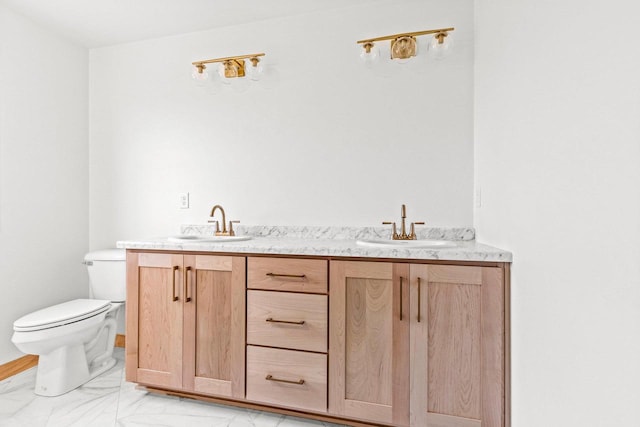 399 Battery Ave, De Pere, WI 54115 - bathroom featuring marble finish flooring and double vanity