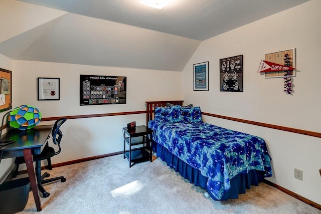 3590 Sabaka Trl, Verona, WI 53593 - carpeted bedroom with lofted ceiling and baseboards