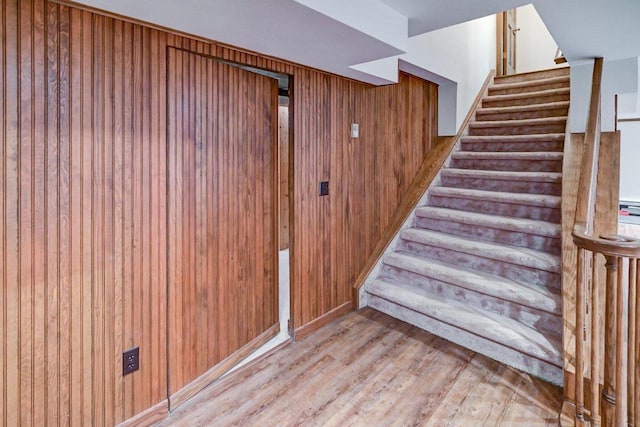 3590 Sabaka Trl, Verona, WI 53593 - stairway featuring wood finished floors