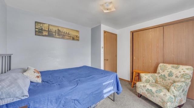 2408 Park Pl Unit D, Sheboygan, WI 53083 - bedroom featuring carpet floors and a closet