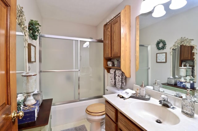 2360 Cobblestone Ln, Beloit, WI 53511 - bathroom with vanity and combined bath / shower with glass door