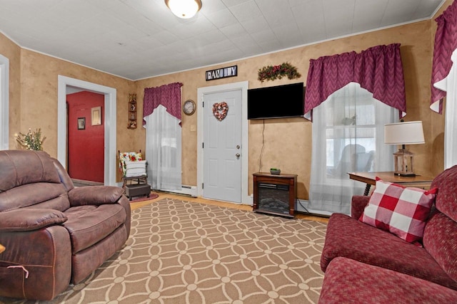 814 Quinney Ave, Kaukauna, WI 54130 - living room featuring a baseboard radiator
